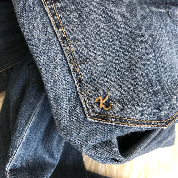 Kut from the Kloth Raw Hem Chrissy Flare Jeans - Picture 7 of 8